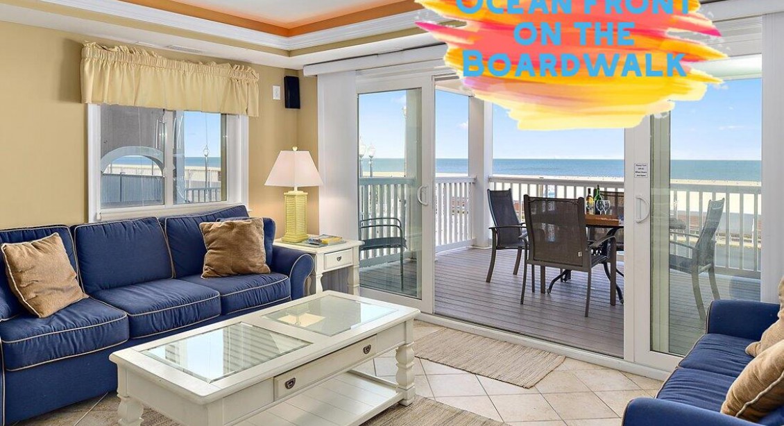 Living area at Ocean City Boardwalk Suites N-1