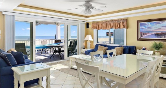 Living area at Ocean City Boardwalk Suites S-1