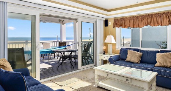 Living area at Ocean City Boardwalk Suites S-1