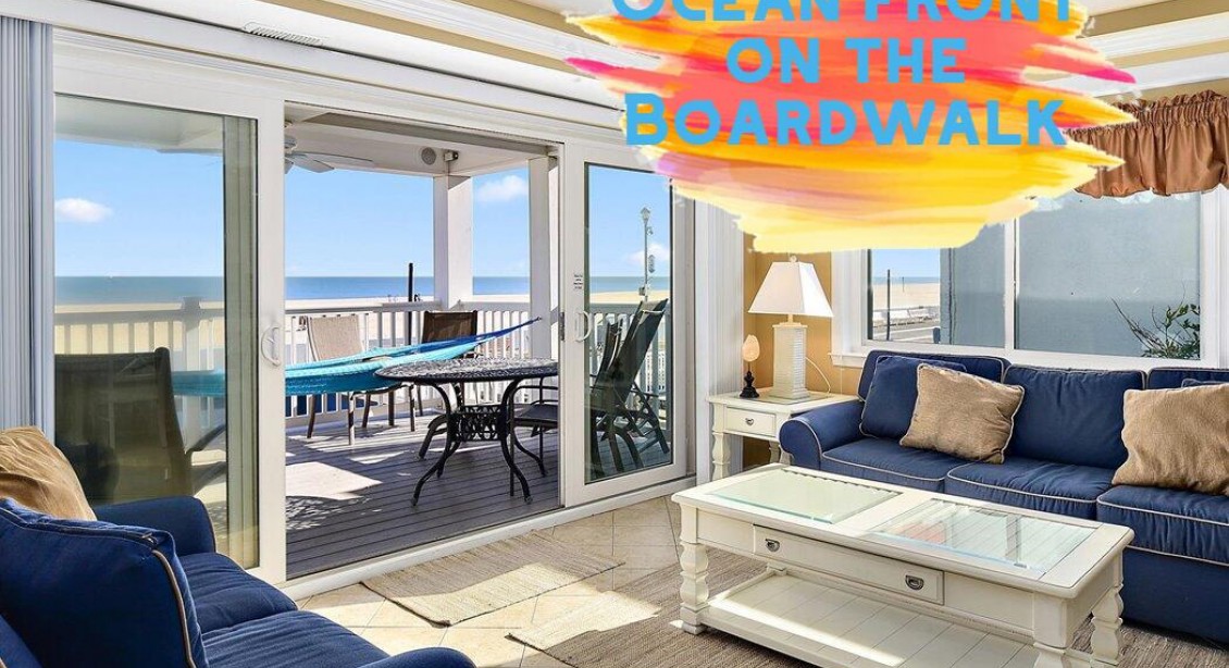 Living area at Ocean City Boardwalk Suites S-1 