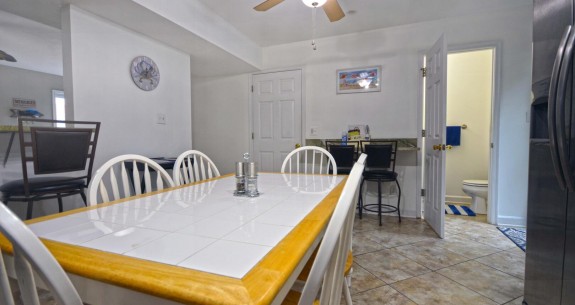 Kitchen Area with Half Bath