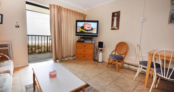 Diamond Beach 311 Living Area with Oceanfront View