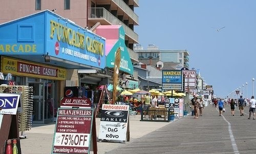 Shops along the boardwalk