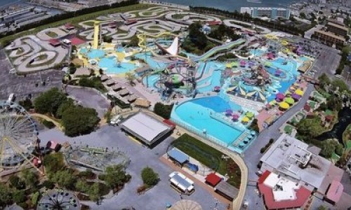 Aerial view of Jolly Roger Amusement Park